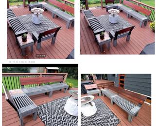 Custom Designed/Made Patio Set & Solo Stove