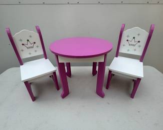 Doll table and chairs