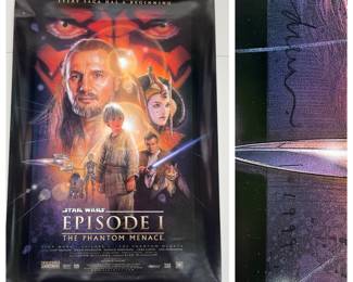 1999 QVC Phantom Menace poster. Signed by artist Drew Struzan.