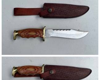 Bowie knife with seal of Oklahoma snap
