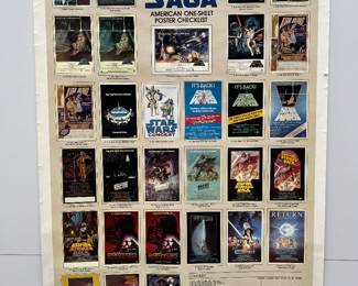 Side one of Star Wars Saga poster