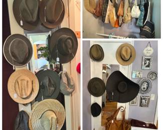 Many hats and bags