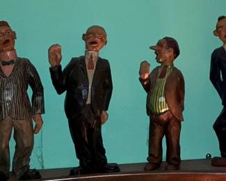 Commissioned quartet wood carved singers