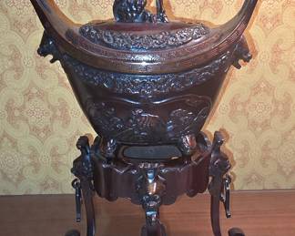 Ornate 1960's bronze incense burner