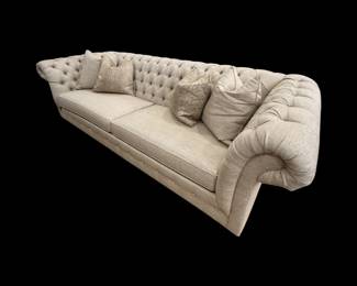 Par of Tufted Chesterfield sofas by Ethan Allen  