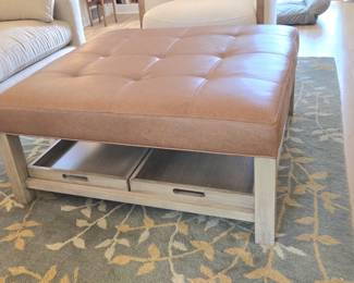 NEW ARHAUS OTTOMAN AND WOOL RUG