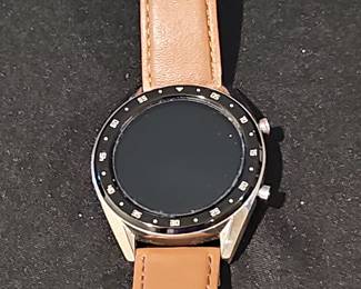 Microwear L7 Smartwatch with Brown Leather Strap