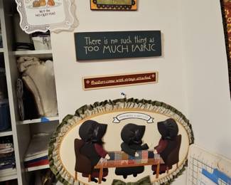 Quilting Scene Wall Decor