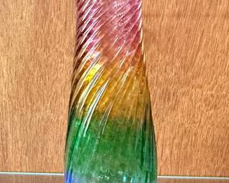 Murano Art Glass Swirl Vase