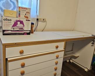 Horn of America Sewing Cabinet with Integrated Cutting Table