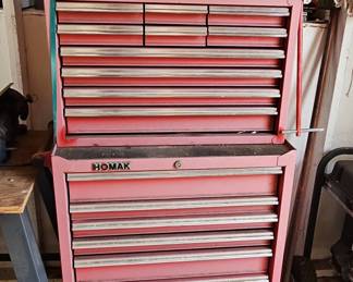 HOMAK 27" Pro Series II Combo Top Chest and Rolling Cabinet