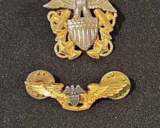 US Navy Aviation Machinist's Mate & Aviator Wings Badges