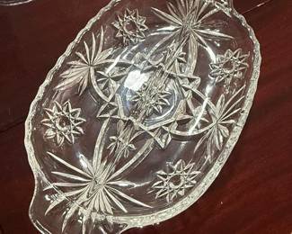 Anchor Hocking "Star of David" Prescut Divided Relish Dish