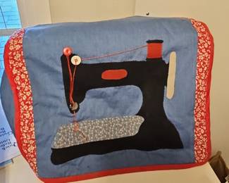 Handmade Sewing Machine Cover with Appliqué