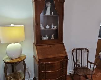Secretary Desk with Display Cabinet