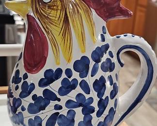 Deruta Ceramic Rooster Pitcher