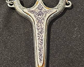 Victorian Chatelaine Embroidery Scissors Pendant