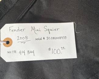 TWO Fender Squiers available - one hard case, one gig bag