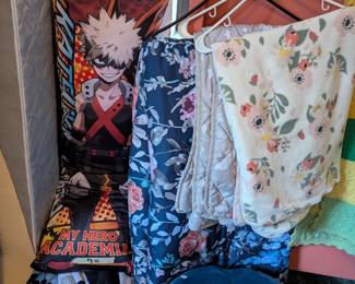 Blankets, linens, and pillows