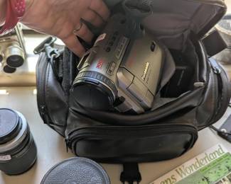 Panasonic Camcorder with packed bag