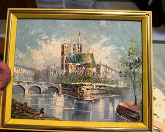 PG Tiele original oil - Notre Dame Paris