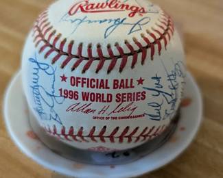 1996 World Series baseball - signed by the Atlanta Braves
