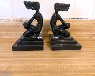 1980s Deco bookends