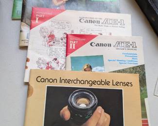 Vintage camera manuals