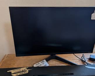 TWO large computer monitors