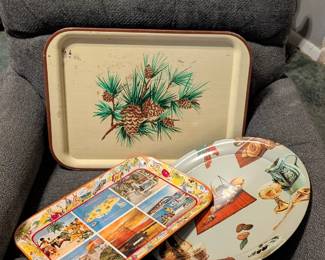 Vintage serving trays