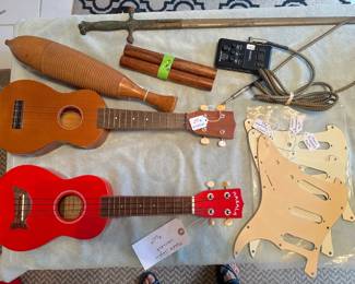 Ukuleles and percussion instruments