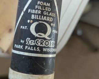 Rare St. Croix (fishing rod company) pool cue