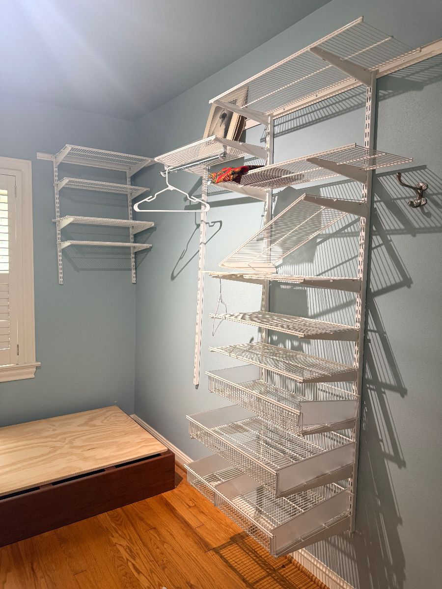 Shelving in master