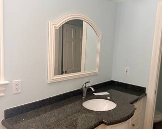 Granite sinks cabinets mirrors shower glass door 