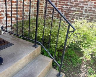 Exterior iron rails stair 