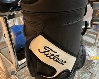 Titleist Den Caddy Leather Golf Bag...RUN don't walk to grab this up!