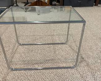 Chrome and glass Mid-Century Modern AWESOME! These tables are incredible!