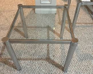 Round edge, chrome & glass Vintage tables go anywhere with anything!