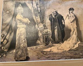 " Selling the Slave"..ancient print...beautiful but dark...interesting!