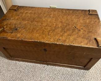 Stunning Bird's Eye Maple Antique blanket chest...SO beautiful!