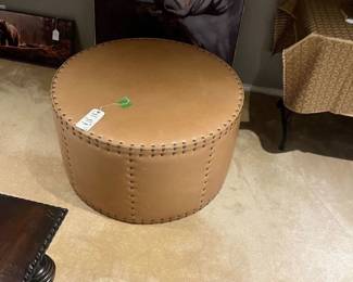 Leather ottoman