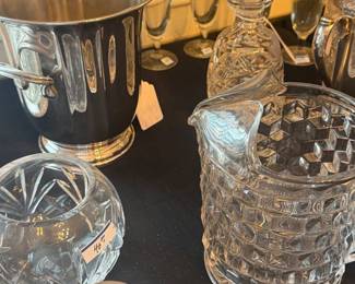 Crystal and silver plate