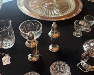 Crystal and silver plate