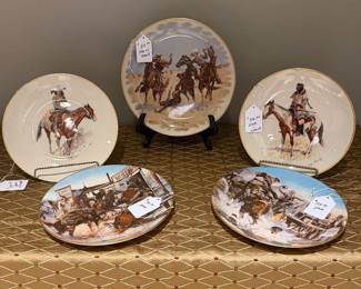 Western and native American theme plates