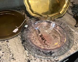 Brass and silver plate
