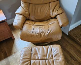 Classic Scandinavian Chair & Ottoman