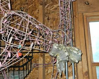 Pair Wire Reindeer Lighted