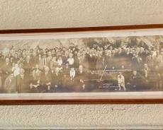 Panorama photo of the SD/ARIZ golden spike ceremony 1919