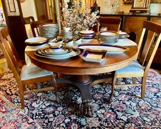 Clawfoot Mahogany dining table