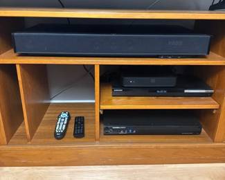 Home Theater Soundbar, DVD Player, And Power Conditioner